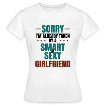 Cadeaux de petit ami déjà pris par Smart et Sexy - T-shirt Femme - blanc - Devant - AI Model Female 172 dark (172cm)