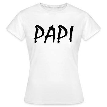 Papi - T-shirt Femme - blanc - Devant - AI Model Female 172 dark (172cm)