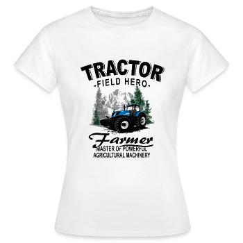 Traktor - Schlepper - Landwirt - Bauer - Frauen T-Shirt - Weiß - Vorne - AI Model Female 172 dark (172cm)