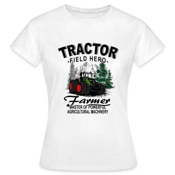 Traktor - Schlepper - Landwirt - Bauer - Frauen T-Shirt - Weiß - Vorne - AI Model Female 172 dark (172cm)