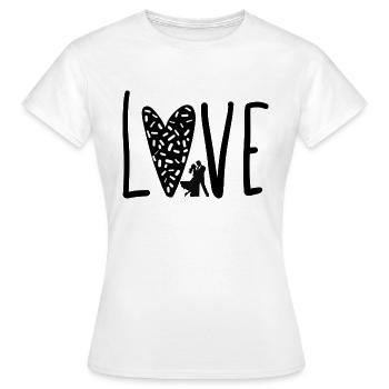 Design romantique. Amour – Couple dansant - T-shirt Femme - blanc - Devant - AI Model Female 172 dark (172cm)