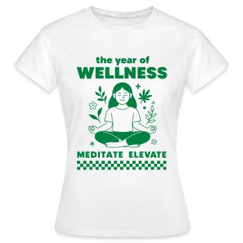 The Year of Wellness - Women's T-Shirt - white - Front - AI Model Female 172 dark (172cm)