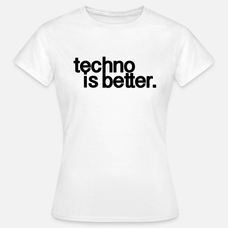 techno is better logo - Women's T-Shirt - white
