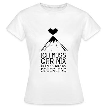 Sauerland Nordrhein-Westfalen - Frauen T-Shirt - Weiß - Vorne - AI Model Female 172 dark (172cm)