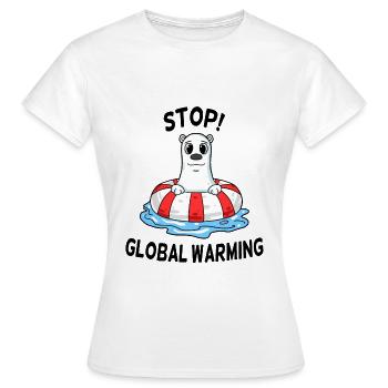 Changement climatique Protection du climat - T-shirt Femme - blanc - Devant - AI Model Female 172 dark (172cm)
