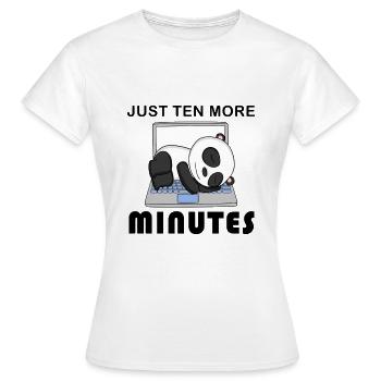Plus que dix minutes - T-shirt Femme - blanc - Devant - AI Model Female 172 dark (172cm)