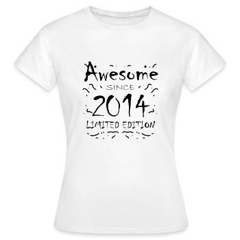 2014 - Vintage 2014 - Fantastic since 2014 - Women's T-Shirt - white - Front - AI Model Female 172 dark (172cm)