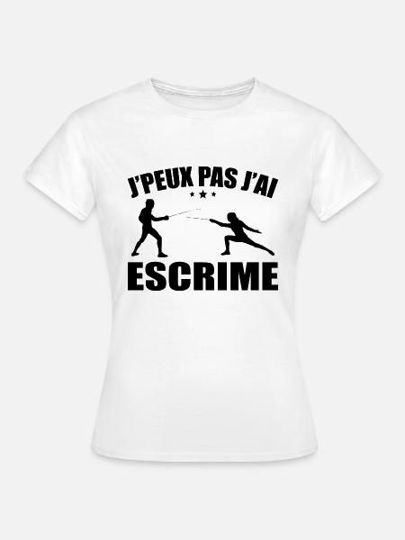 Ich kann nicht fechten - Frauen T-Shirt - Weiß