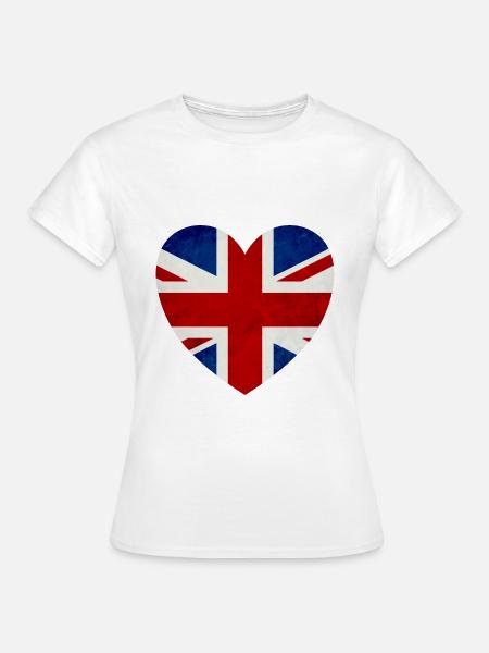 Herz UK Großbritannien - Frauen T-Shirt - Weiß