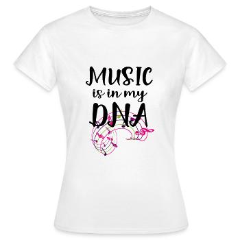 Rocker Musique DNA Rock Drums Drumstick - T-shirt Femme - blanc - Devant - AI Model Female 172 dark (172cm)