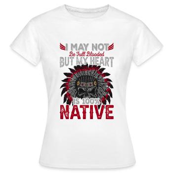 Indianisches Zitat Darf ich nicht - Frauen T-Shirt - Weiß - Vorne - AI Model Female 172 dark (172cm)