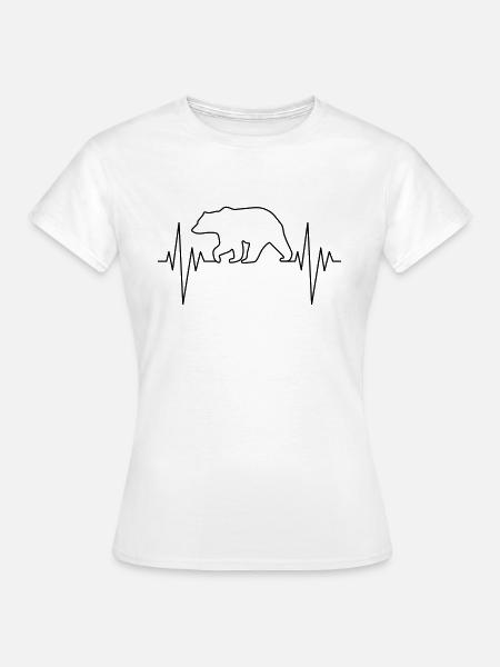 Bear Pulse - Frauen T-Shirt - Weiß