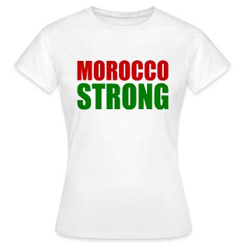 Morocco strong - T-shirt Femme - blanc - Devant - AI Model Female 172 dark (172cm)
