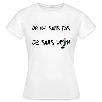 illusion d'optique - T-shirt Femme - blanc - Devant - AI Model Female 172 dark (172cm)
