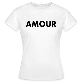 Amour - Women's T-Shirt - white - Front - AI Model Female 172 dark (172cm)