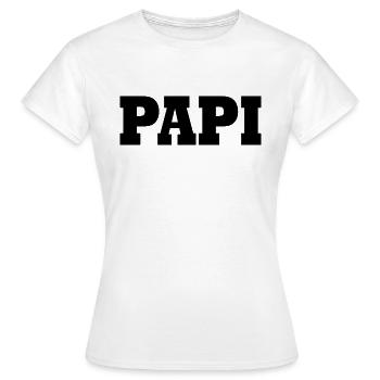 Papi - Frauen T-Shirt - Weiß - Vorne - AI Model Female 172 dark (172cm)