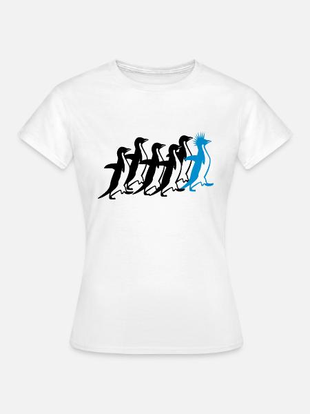 Pinguine Rudel - Frauen T-Shirt - Weiß