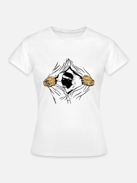 Korsika Flagge Korsika Fahne Corsica Korsischen - Frauen T-Shirt - Weiß