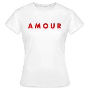 Amour - Women's T-Shirt - white - Front - AI Model Female 172 dark (172cm)
