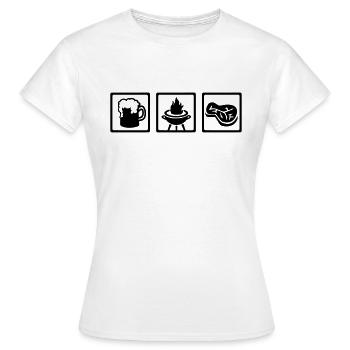 Griller - T-shirt Femme - blanc - Devant - AI Model Female 172 dark (172cm)