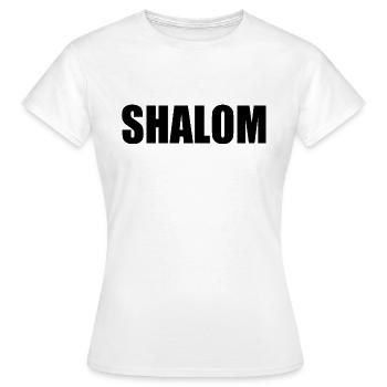 Shalom - T-shirt Femme - blanc - Devant - AI Model Female 172 dark (172cm)
