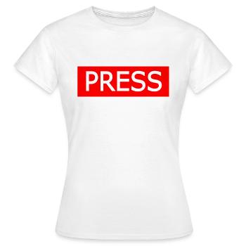 Press - T-shirt Femme - blanc - Devant - AI Model Female 172 dark (172cm)