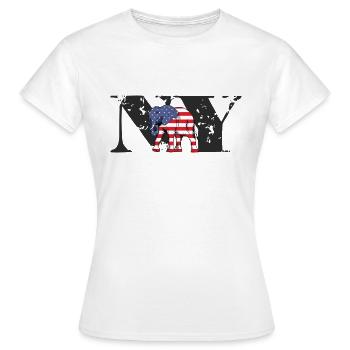 NY-ELEPHANT - T-shirt Femme - blanc - Devant - AI Model Female 172 dark (172cm)