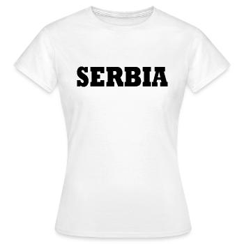 Serbien - Frauen T-Shirt - Weiß - Vorne - AI Model Female 172 dark (172cm)