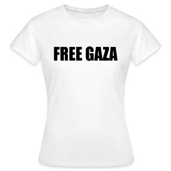 Free gaza - Women's T-Shirt - white - Front - AI Model Female 172 dark (172cm)