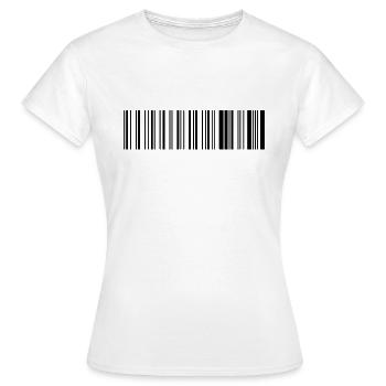 barcode. - Frauen T-Shirt - Weiß - Vorne - AI Model Female 172 dark (172cm)
