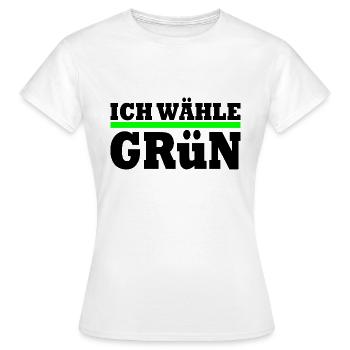 Ich wähle grün - Frauen T-Shirt - Weiß - Vorne - AI Model Female 172 dark (172cm)