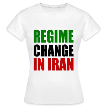 Regime change in iran - Frauen T-Shirt - Weiß - Vorne - AI Model Female 172 dark (172cm)