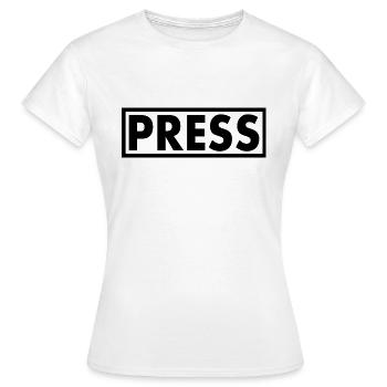 Press - T-shirt Femme - blanc - Devant - AI Model Female 172 dark (172cm)