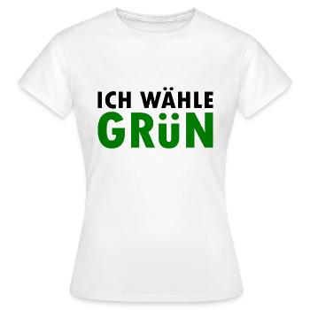 Ich wähle grün - Frauen T-Shirt - Weiß - Vorne - AI Model Female 172 dark (172cm)