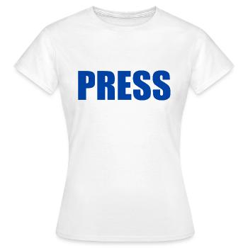 Press - T-shirt Femme - blanc - Devant - AI Model Female 172 dark (172cm)