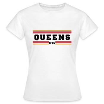 Queens Nyc - T-shirt Femme - blanc - Devant - AI Model Female 172 dark (172cm)