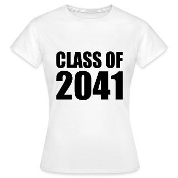 Class of 20241 - Women's T-Shirt - white - Front - AI Model Female 172 dark (172cm)