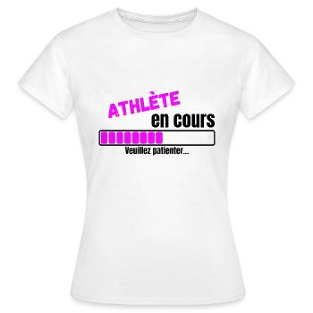 athlète en cours de chargement - T-shirt Femme - blanc - Devant - AI Model Female 172 dark (172cm)