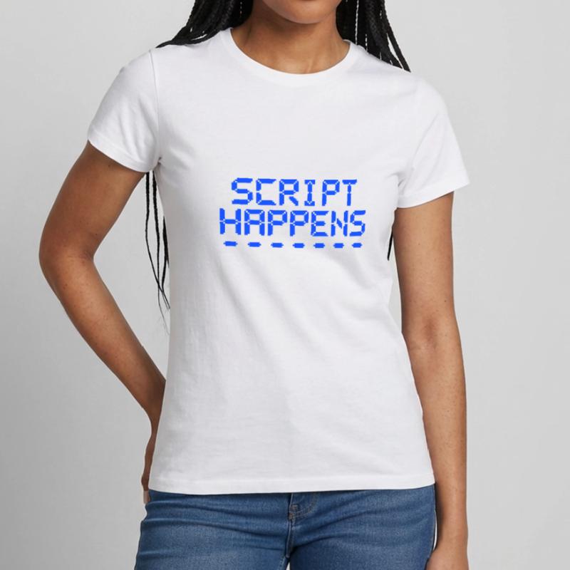 Le script de programmation informatique se produit Programmeur T-shirt Femme