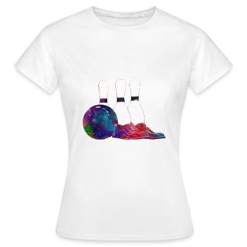 Bowling Sportkunst #bowling #sport - Frauen T-Shirt - Weiß - Vorne - AI Model Female 172 dark (172cm)