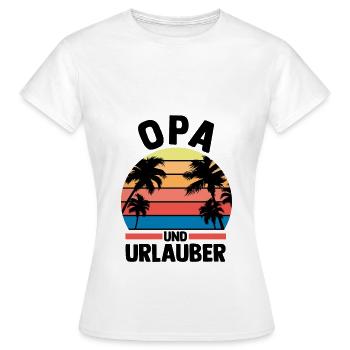 Vacation Vacationer Grandfather Grandpa - Women's T-Shirt - white - Front - AI Model Female 172 dark (172cm)