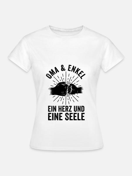 Großmutter Enkel Oma - Frauen T-Shirt - Weiß