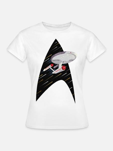 Star Trek The Original Series USS Enterprise Logo - Women's T-Shirt - white