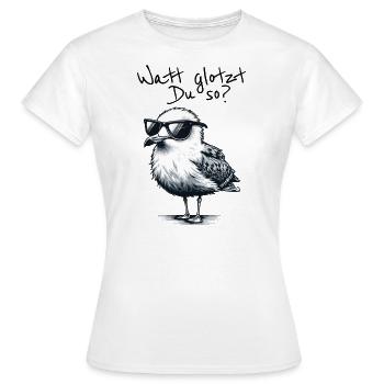 Watt vous regarde alors en disant - T-shirt Femme - blanc - Devant - AI Model Female 172 dark (172cm)