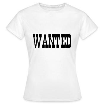 wanted - T-shirt Femme - blanc - Devant - AI Model Female 172 dark (172cm)