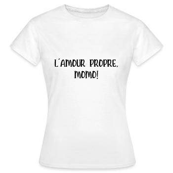 l'amour propre momo - T-shirt Femme - blanc - Devant - AI Model Female 172 dark (172cm)