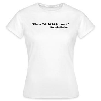 Mensonge médiatique - T-shirt Femme - blanc - Devant - AI Model Female 172 dark (172cm)