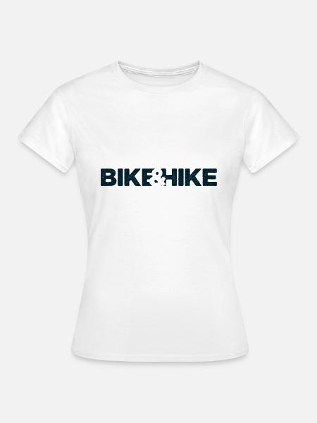 BIKE&HIKE dunkelblau - Frauen T-Shirt - Weiß