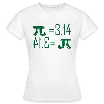Pi 3,14 Pi Day cadeau - T-shirt Femme - blanc - Devant - AI Model Female 172 dark (172cm)