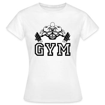 Cadeau Gym Beast - T-shirt Femme - blanc - Devant - AI Model Female 172 dark (172cm)